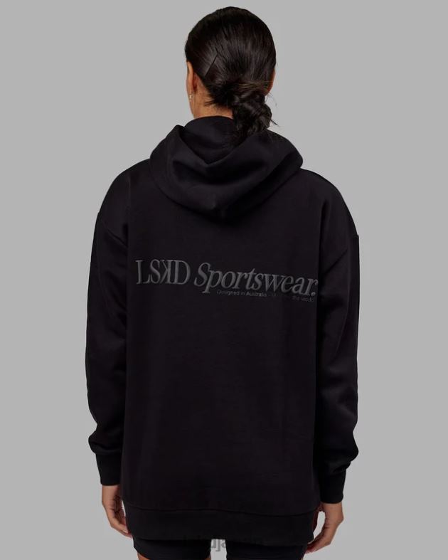 モーション パーカー オーバーサイズ - ブラックブラック LSKD ユニセックス 衣服 082HP392