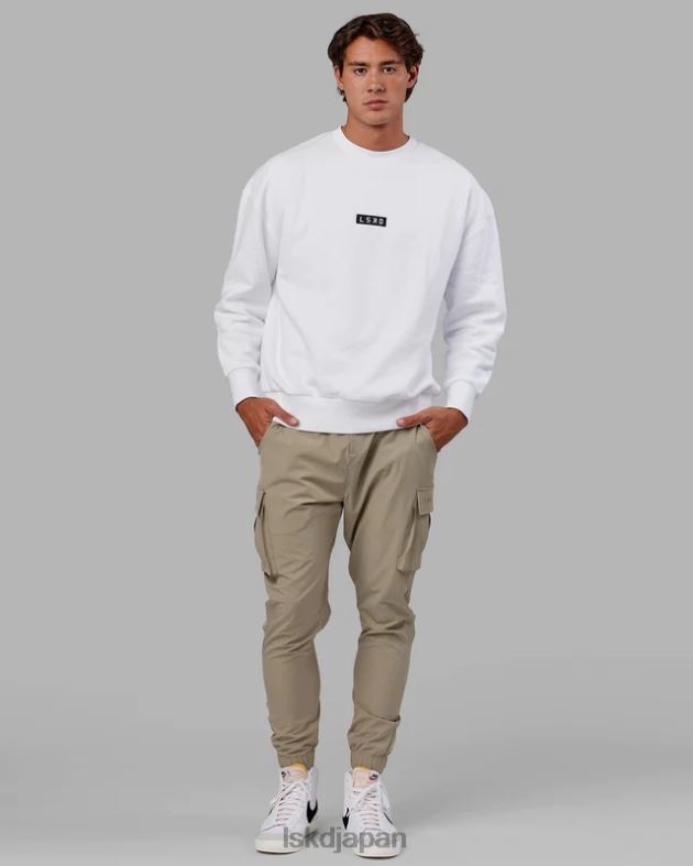 コーナーストーン セーター オーバーサイズ - ホワイト LSKD ユニセックス 衣服 082HP398