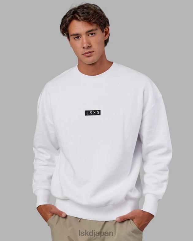 コーナーストーン セーター オーバーサイズ - ホワイト LSKD ユニセックス 衣服 082HP398