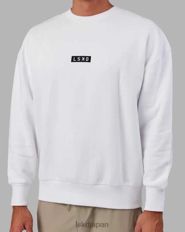 コーナーストーン セーター オーバーサイズ - ホワイト LSKD ユニセックス 衣服 082HP398