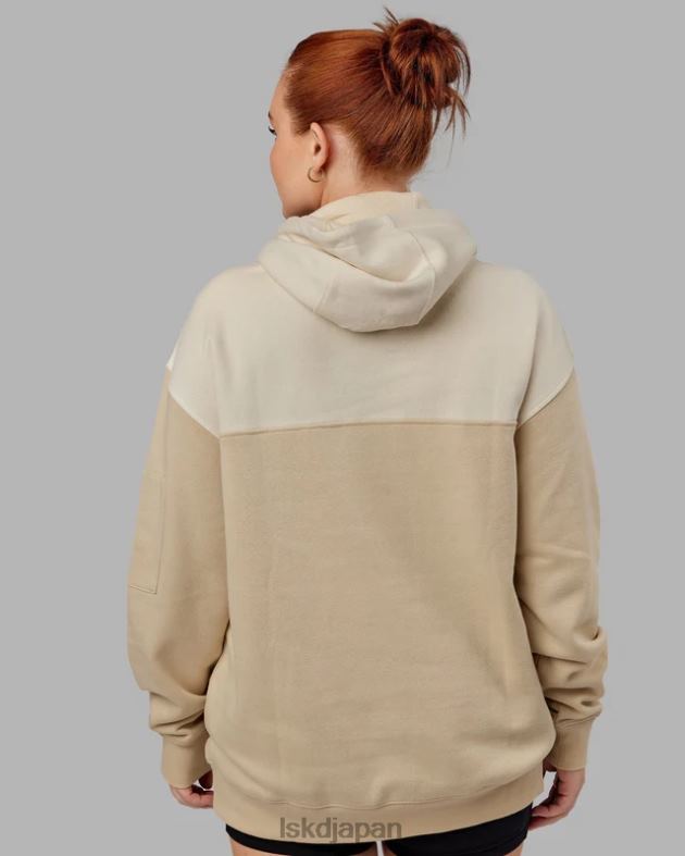 イントラクト パーカー オーバーサイズ - ペールカーキ LSKD ユニセックス 衣服 082HP406