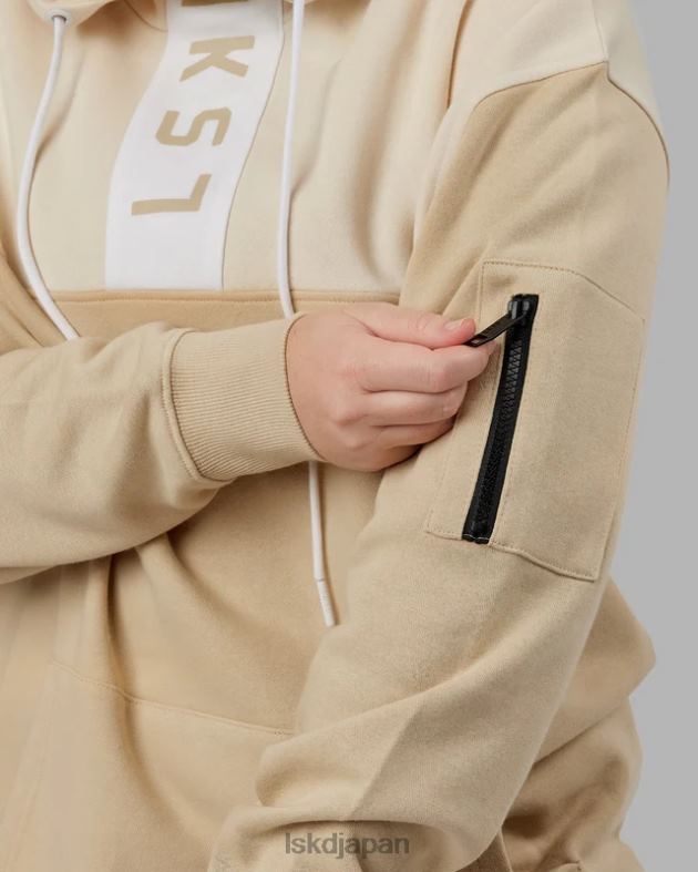 イントラクト パーカー オーバーサイズ - ペールカーキ LSKD ユニセックス 衣服 082HP406