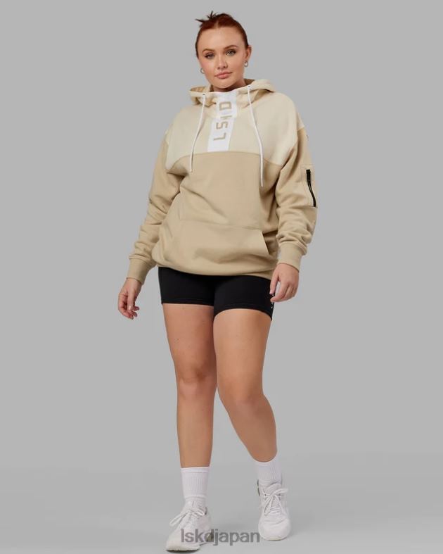 イントラクト パーカー オーバーサイズ - ペールカーキ LSKD ユニセックス 衣服 082HP406