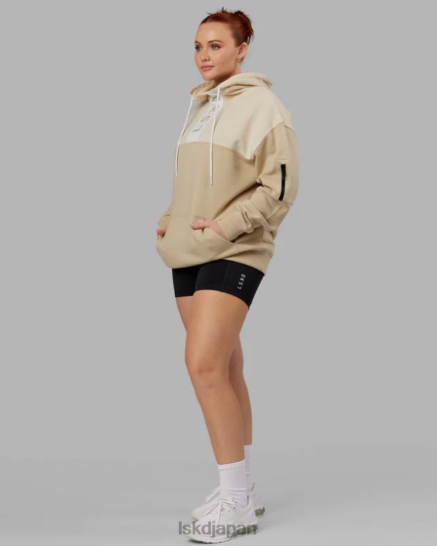 イントラクト パーカー オーバーサイズ - ペールカーキ LSKD ユニセックス 衣服 082HP406