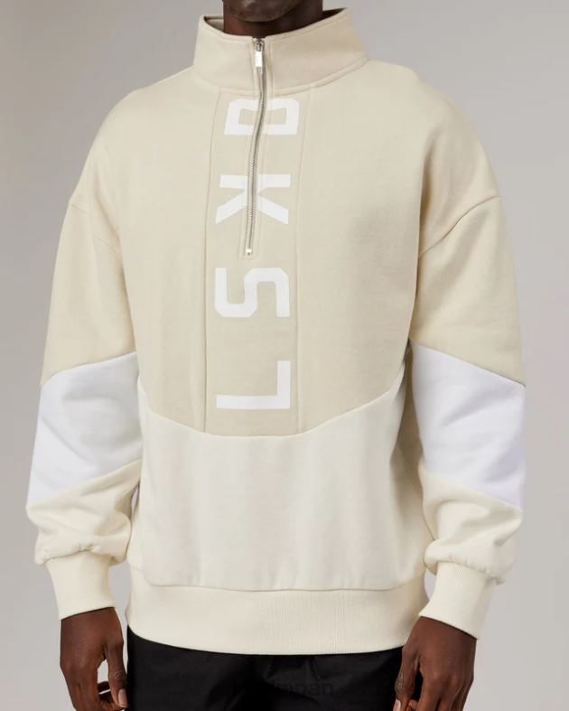 インバージョンセーターオーバーサイズ - アーモンドミルク LSKD ユニセックス 衣服 082HP407