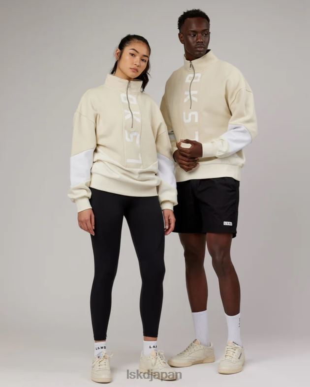 インバージョンセーターオーバーサイズ - アーモンドミルク LSKD ユニセックス 衣服 082HP407