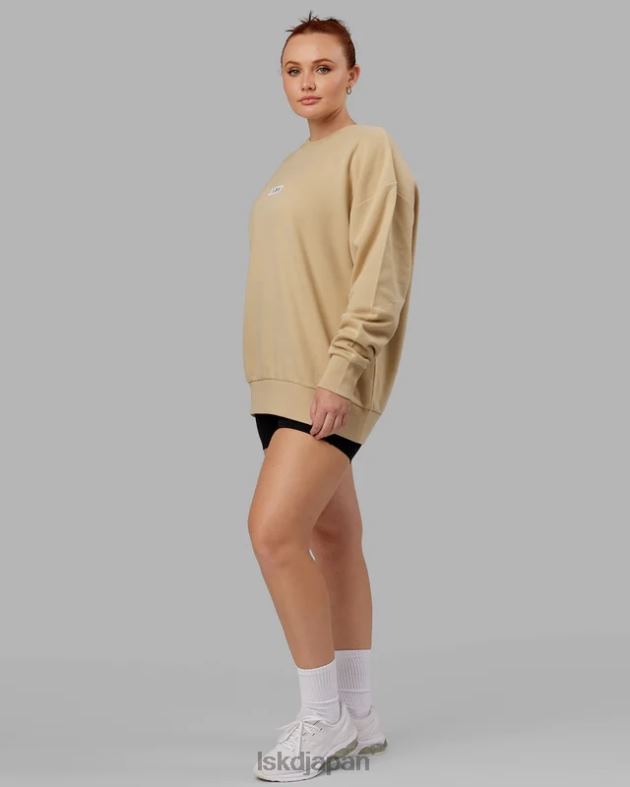 コーナーストーン セーター オーバーサイズ - ペールカーキ LSKD ユニセックス 衣服 082HP413