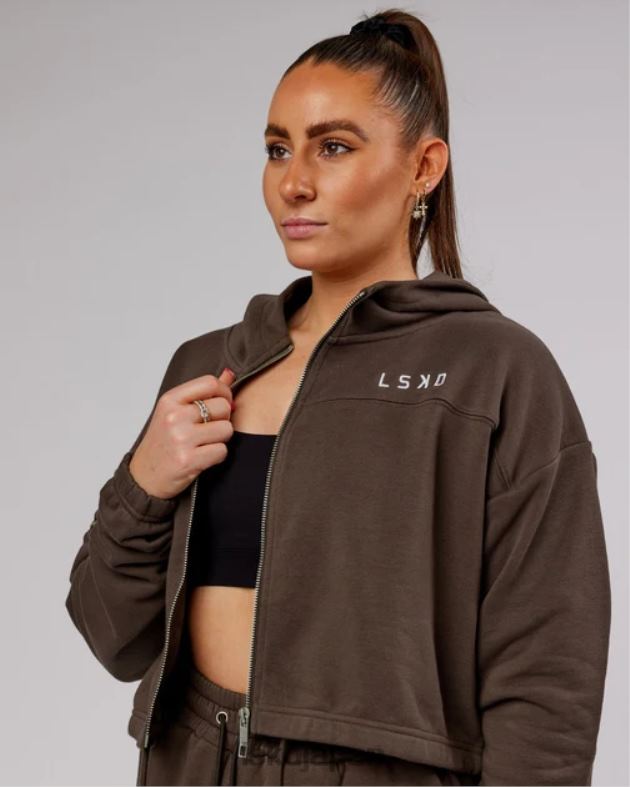 ブリッジジップスルーパーカー - ウォールナット LSKD 女性 衣服 082HP417