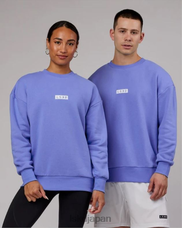 コーナーストーン セーター オーバーサイズ - コーンフラワー ブルー LSKD ユニセックス 衣服 082HP418