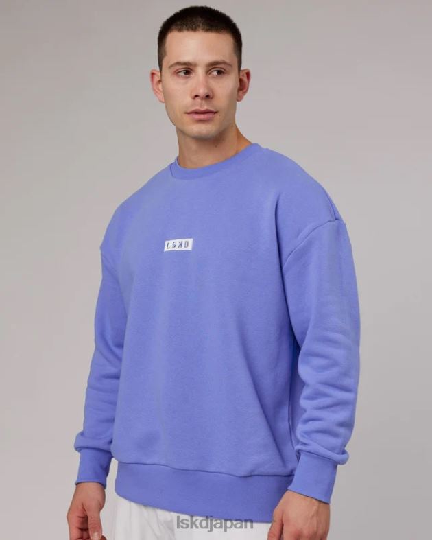 コーナーストーン セーター オーバーサイズ - コーンフラワー ブルー LSKD ユニセックス 衣服 082HP418