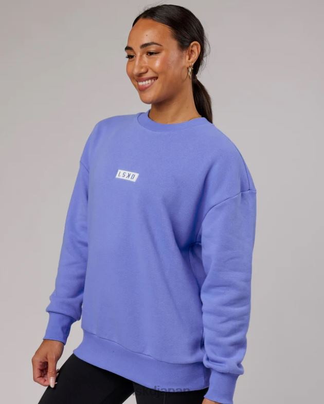 コーナーストーン セーター オーバーサイズ - コーンフラワー ブルー LSKD ユニセックス 衣服 082HP418