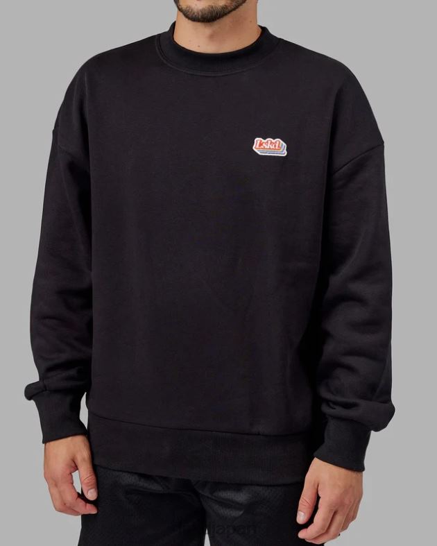 放射状セーター オーバーサイズ - ブラック LSKD ユニセックス 衣服 082HP420