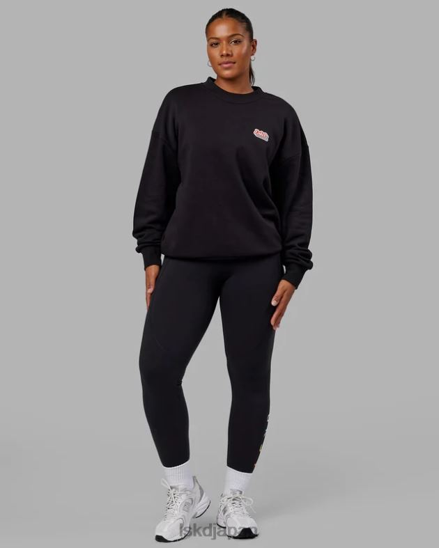 放射状セーター オーバーサイズ - ブラック LSKD ユニセックス 衣服 082HP420