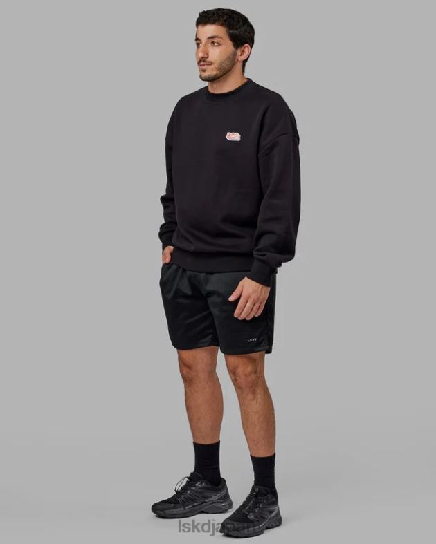 放射状セーター オーバーサイズ - ブラック LSKD ユニセックス 衣服 082HP420