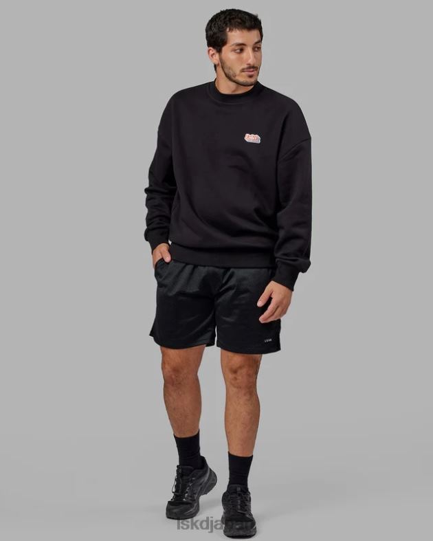 放射状セーター オーバーサイズ - ブラック LSKD ユニセックス 衣服 082HP420