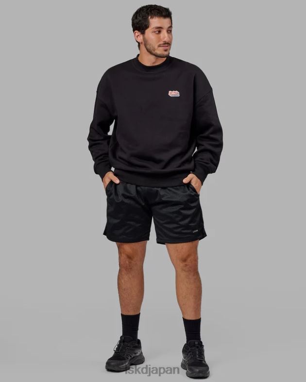 放射状セーター オーバーサイズ - ブラック LSKD ユニセックス 衣服 082HP420