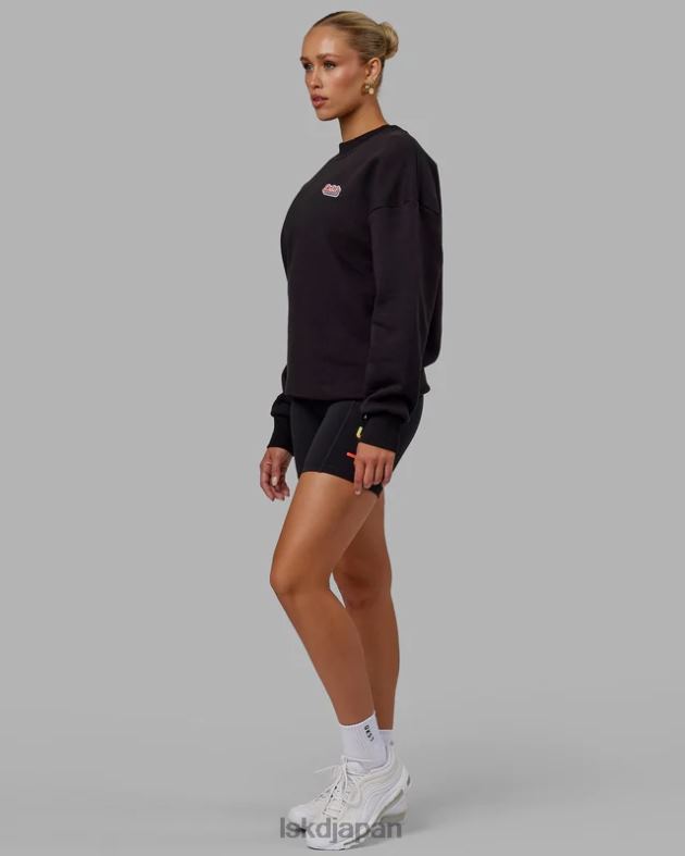 放射状セーター オーバーサイズ - ブラック LSKD ユニセックス 衣服 082HP420