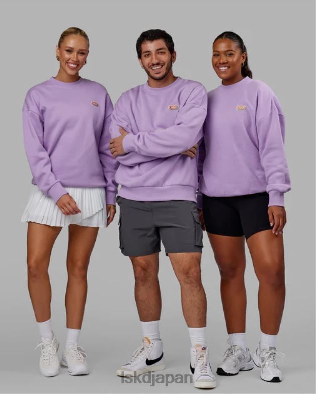 放射セーター オーバーサイズ - ペールライラック LSKD ユニセックス 衣服 082HP421