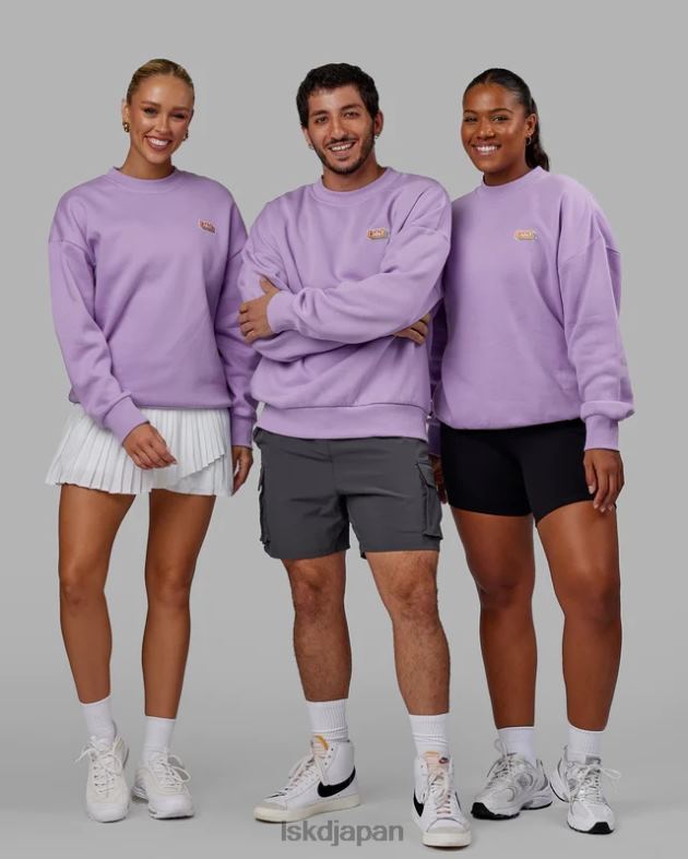 放射セーター オーバーサイズ - ペールライラック LSKD ユニセックス 衣服 082HP421