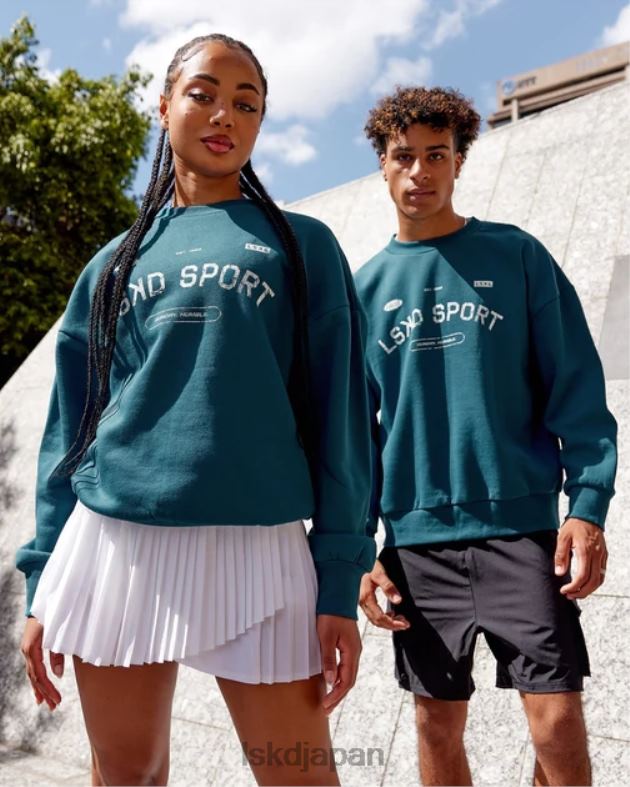 フリースローセーターオーバーサイズ - ディープラグーン LSKD ユニセックス 衣服 082HP423