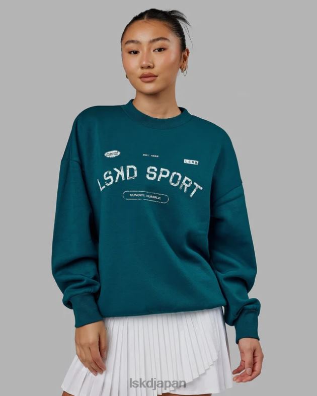 フリースローセーターオーバーサイズ - ディープラグーン LSKD ユニセックス 衣服 082HP423