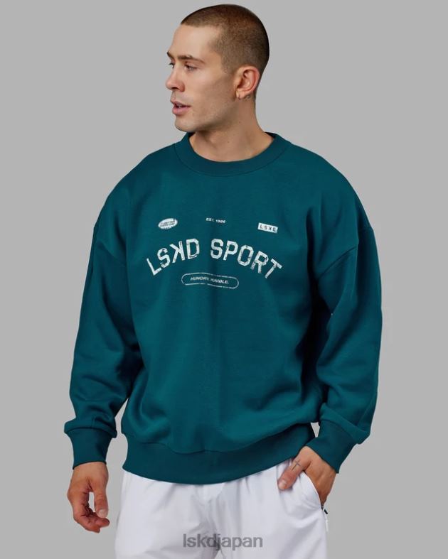 フリースローセーターオーバーサイズ - ディープラグーン LSKD ユニセックス 衣服 082HP423