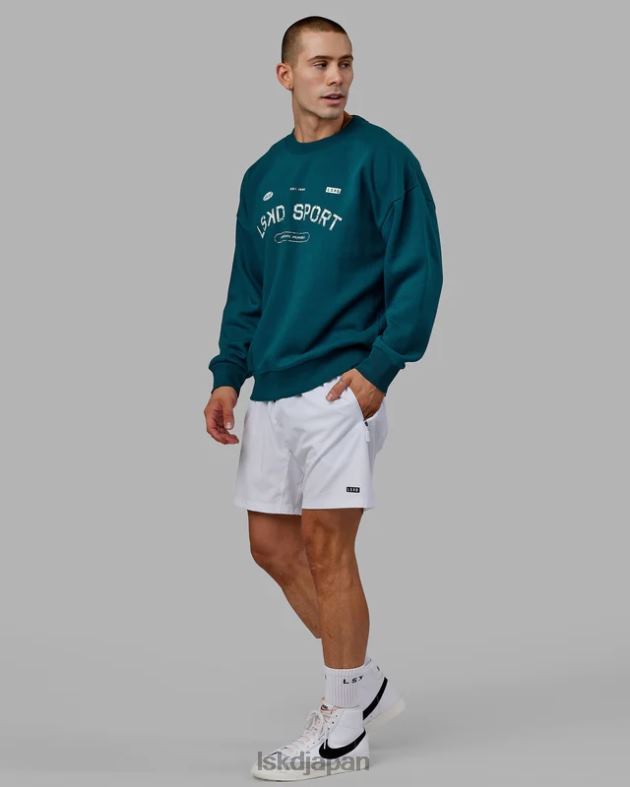 フリースローセーターオーバーサイズ - ディープラグーン LSKD ユニセックス 衣服 082HP423