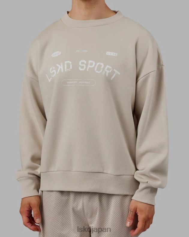 フリースローセーターオーバーサイズ - シェールベージュ LSKD ユニセックス 衣服 082HP425