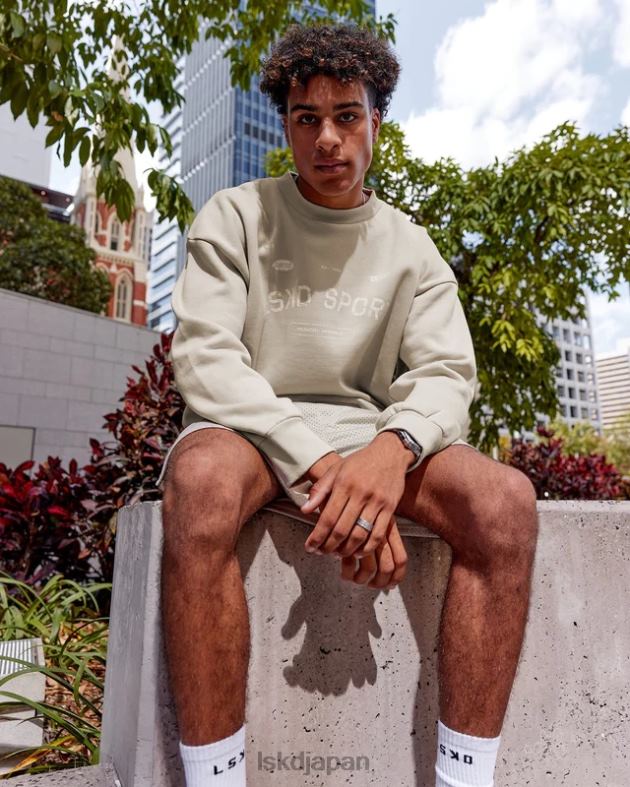 フリースローセーターオーバーサイズ - シェールベージュ LSKD ユニセックス 衣服 082HP425