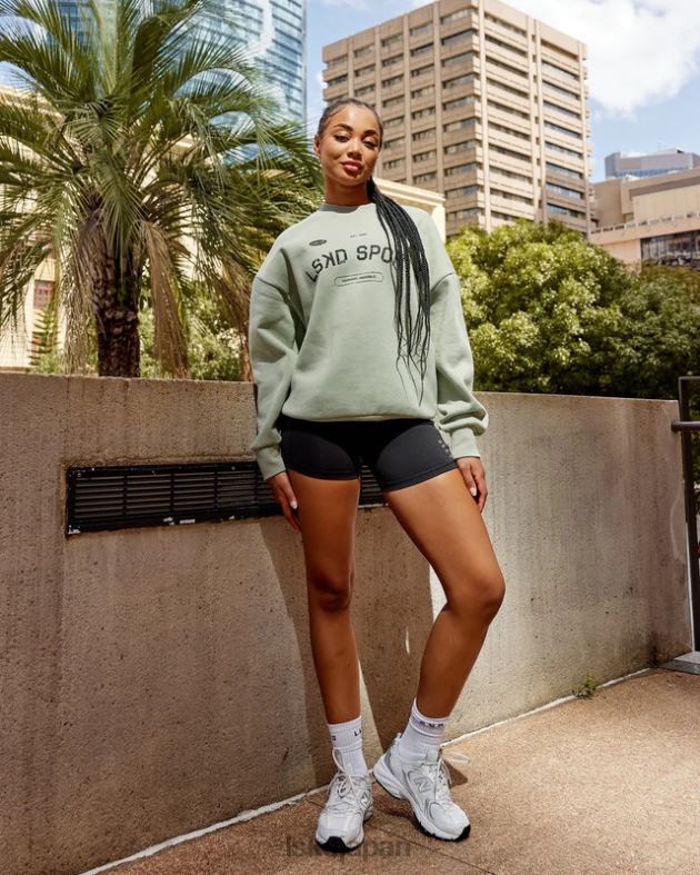 フリースローセーターオーバーサイズ - アイスバーググリーン LSKD ユニセックス 衣服 082HP426