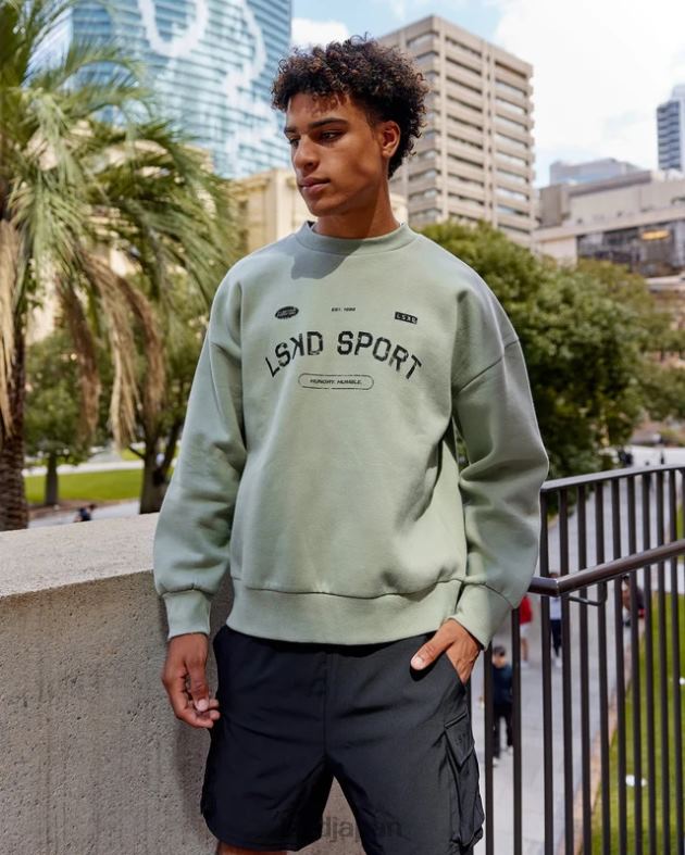 フリースローセーターオーバーサイズ - アイスバーググリーン LSKD ユニセックス 衣服 082HP426