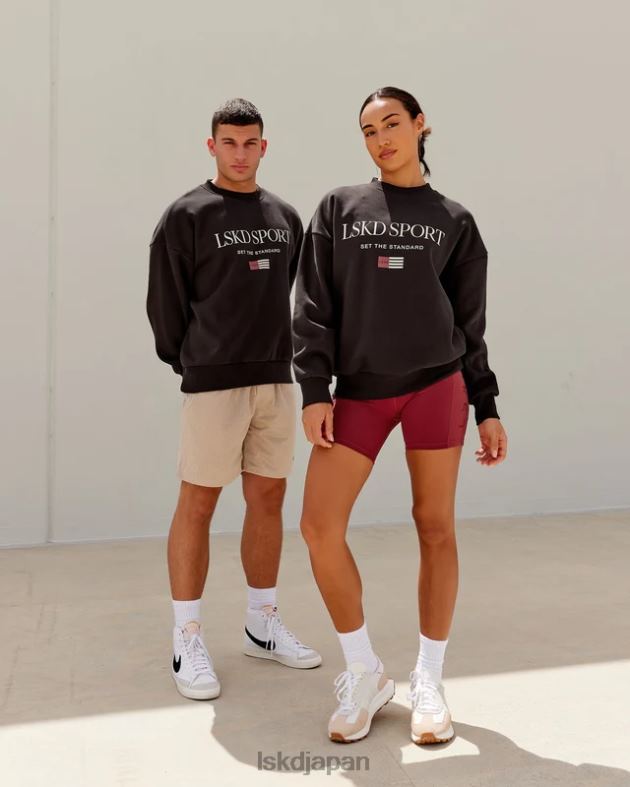 フラッグセーターオーバーサイズ - ダークウォールナット LSKD ユニセックス 衣服 082HP427