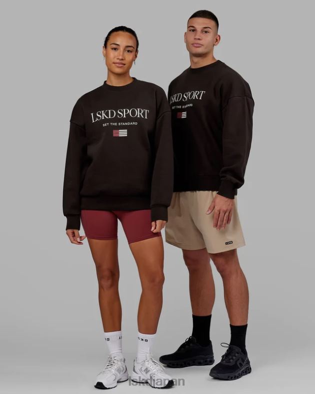 フラッグセーターオーバーサイズ - ダークウォールナット LSKD ユニセックス 衣服 082HP427