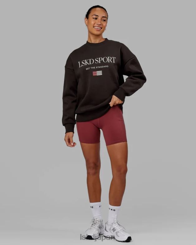 フラッグセーターオーバーサイズ - ダークウォールナット LSKD ユニセックス 衣服 082HP427