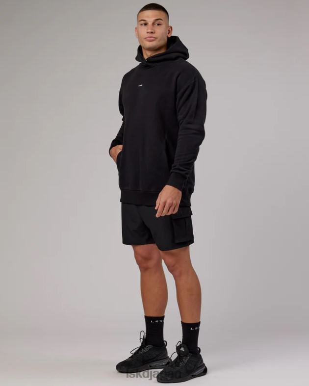 ファンダメンタルズ パーカー オーバーサイズ - ブラック LSKD ユニセックス 衣服 082HP433