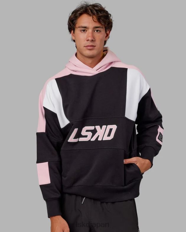 スラム パーカー オーバーサイズ - ブラックペタルピンク LSKD ユニセックス 衣服 082HP453