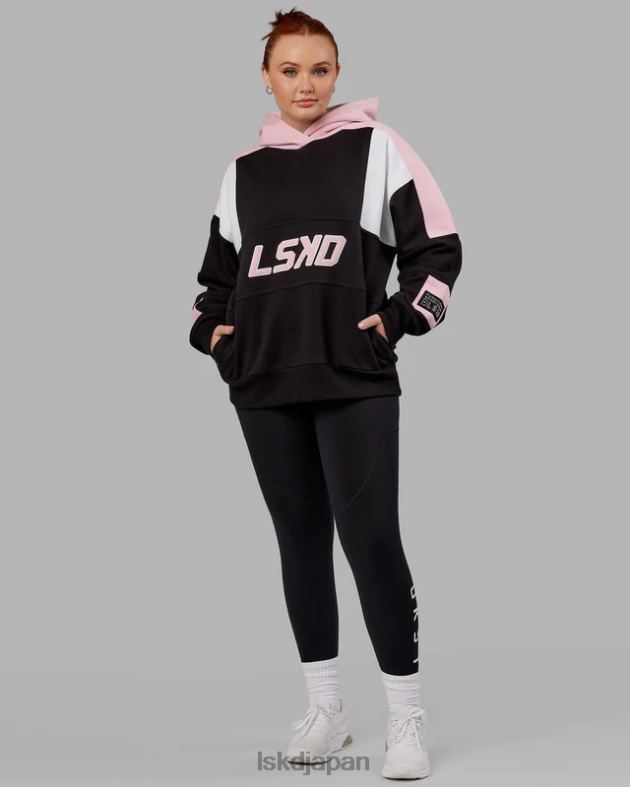 スラム パーカー オーバーサイズ - ブラックペタルピンク LSKD ユニセックス 衣服 082HP453