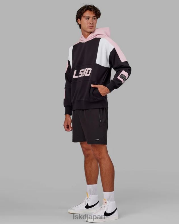 スラム パーカー オーバーサイズ - ブラックペタルピンク LSKD ユニセックス 衣服 082HP453