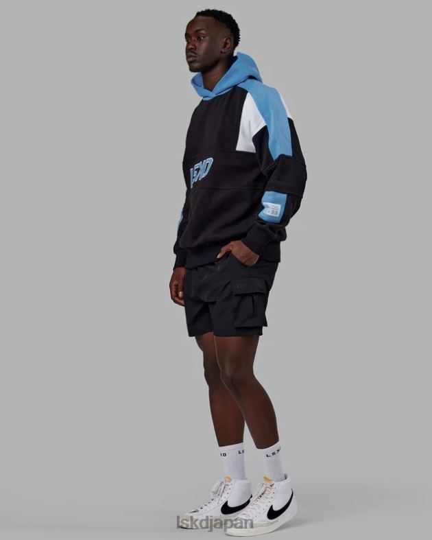 スラム パーカー オーバーサイズ - ブラックアズールブルー LSKD ユニセックス 衣服 082HP455