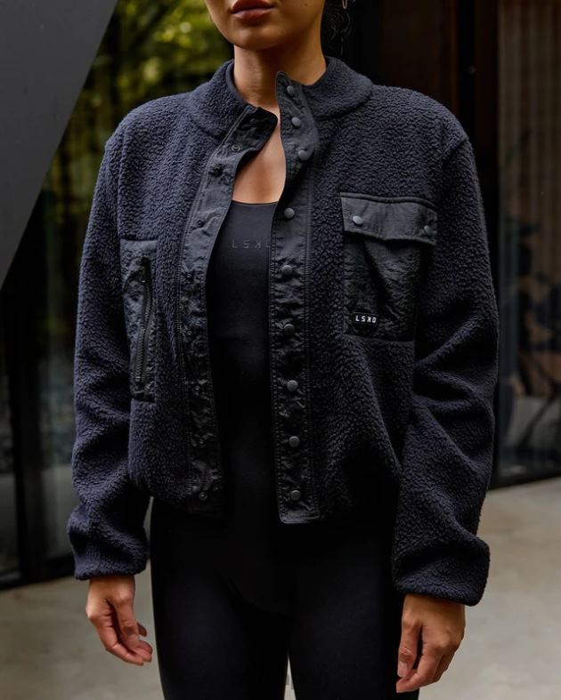 アルパイン フリース ジャケット - ブラック LSKD 女性 衣服 082HP463