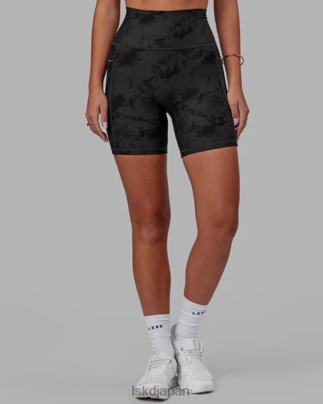 フュージョン ミッドレングス ショート - ブラック タイダイ LSKD 女性 衣服 082HP580