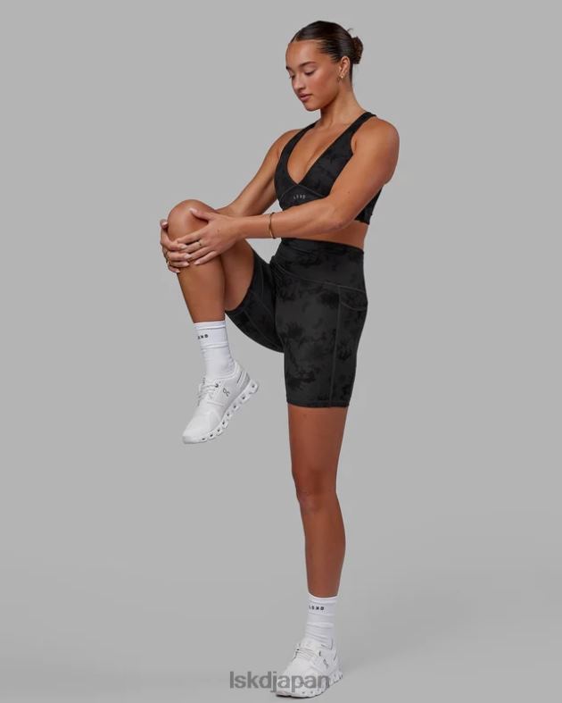 フュージョン ミッドレングス ショート - ブラック タイダイ LSKD 女性 衣服 082HP580