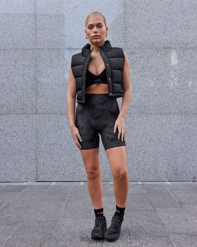 フュージョン ミッドレングス ショート - ブラック タイダイ LSKD 女性 衣服 082HP580