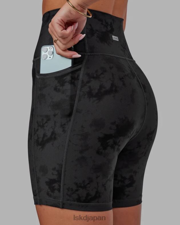 フュージョン ミッドレングス ショート - ブラック タイダイ LSKD 女性 衣服 082HP580