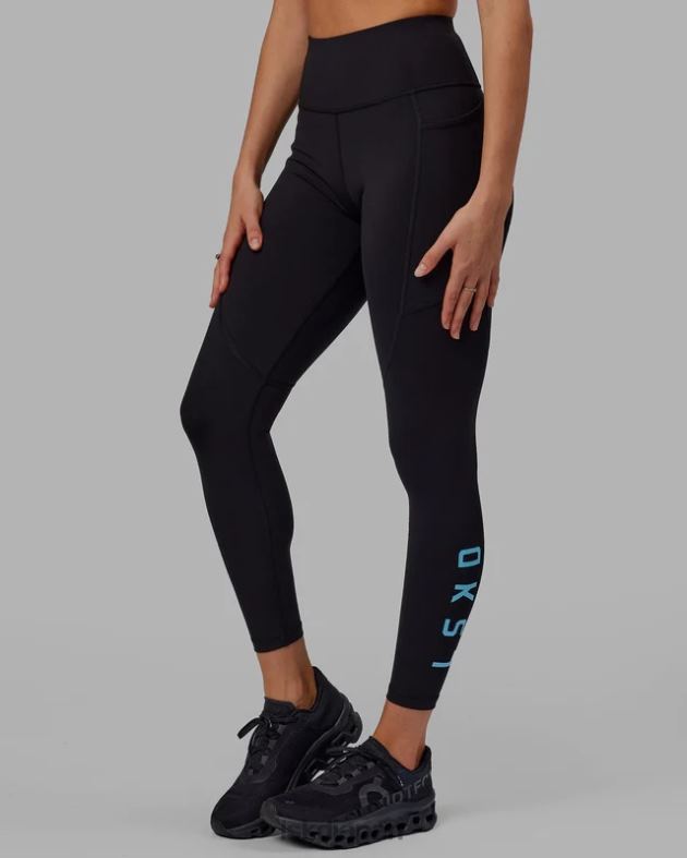 レップ フルレングス レギンス - ブラックアズールブルー LSKD 女性 衣服 082HP593