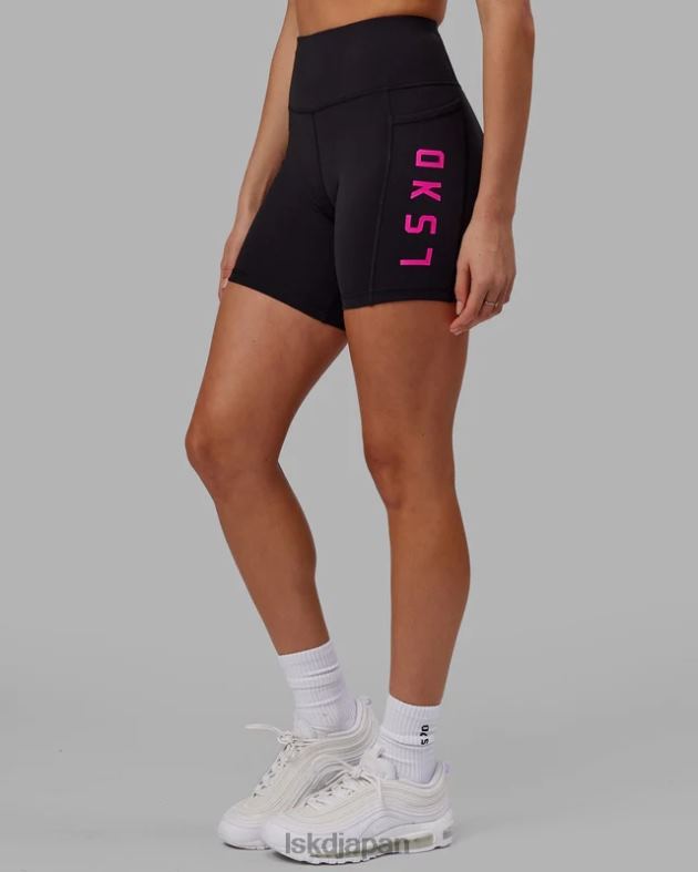 レップ ミッドレングス ショート - ブラックネオンマゼンタ LSKD 女性 衣服 082HP625
