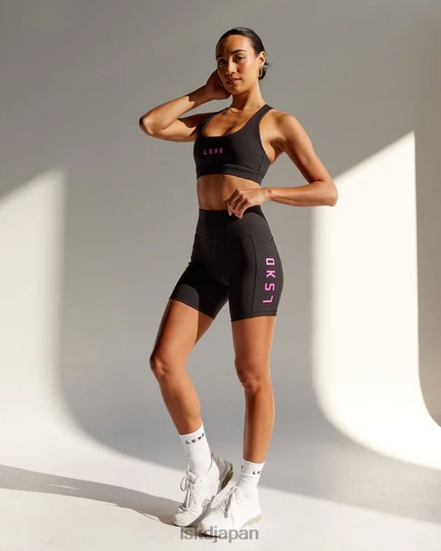 レップ ミッドレングス ショート - ブラックネオンマゼンタ LSKD 女性 衣服 082HP625