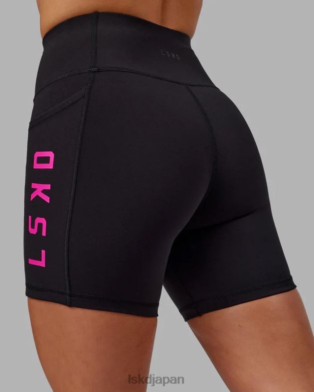 レップ ミッドレングス ショート - ブラックネオンマゼンタ LSKD 女性 衣服 082HP625