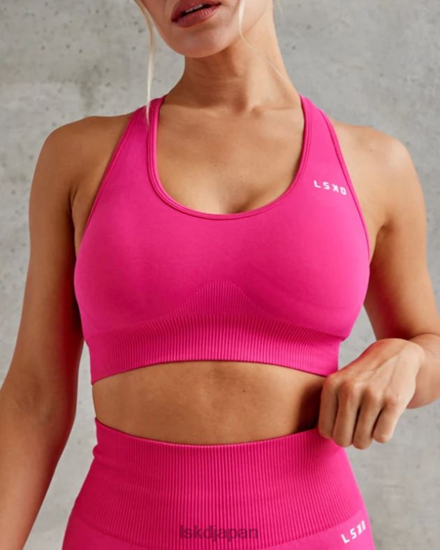 無制限のシームレスなスポーツブラ - マゼンタ LSKD 女性 衣服 082HP66