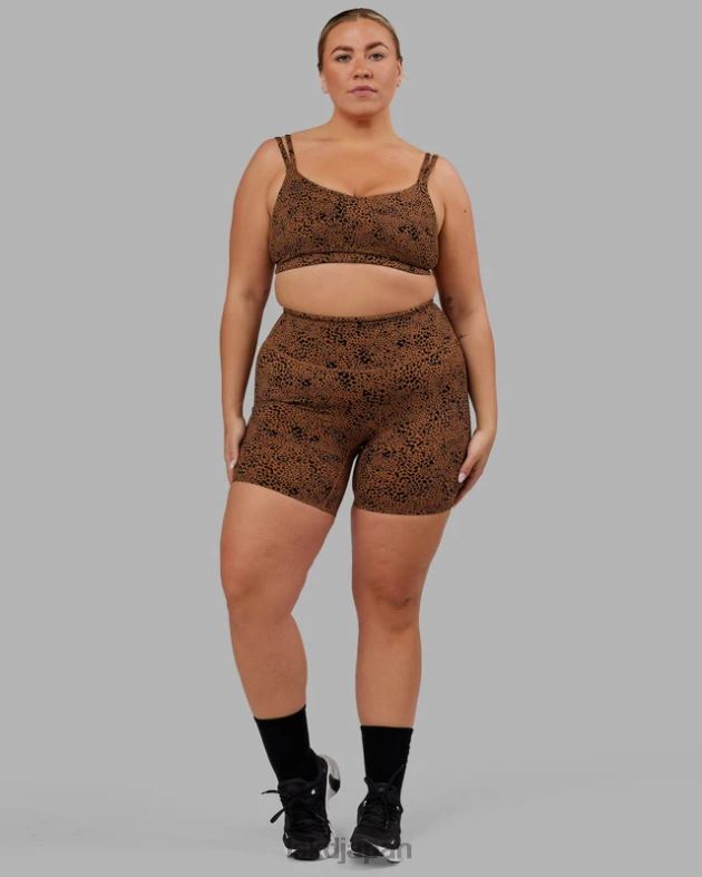 エリクサー ミッドレングス ショート - 機敏なキャメル プリント LSKD 女性 衣服 082HP673